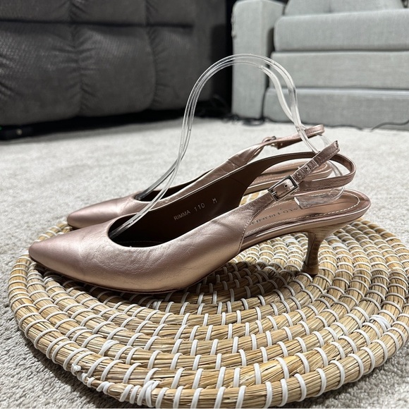 Donald J. Pliner Women’s Rimma Leather Slingback Heels Shoes in Blush Pink 11 - Picture 4 of 14